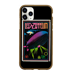 Чехол iPhone 11 Pro матовый Led Zeppelin: Angel Poster, цвет: 3D-коричневый