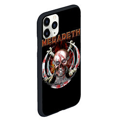 Чехол iPhone 11 Pro матовый Megadeth: Skull in chains, цвет: 3D-черный — фото 2