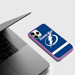 Чехол iPhone 11 Pro матовый Tampa Bay: Kucherov, цвет: 3D-фиолетовый — фото 2