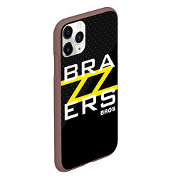 Чехол iPhone 11 Pro матовый Brazzers Bros, цвет: 3D-коричневый — фото 2