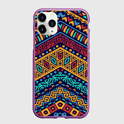 Чехол iPhone 11 Pro матовый Африка, цвет: 3D-фиолетовый