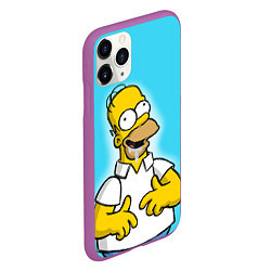 Чехол iPhone 11 Pro матовый Аппетит Гомера, цвет: 3D-фиолетовый — фото 2