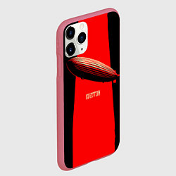 Чехол iPhone 11 Pro матовый Led Zeppelin: Red line, цвет: 3D-малиновый — фото 2