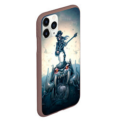 Чехол iPhone 11 Pro матовый Motorhead Guitarist, цвет: 3D-коричневый — фото 2