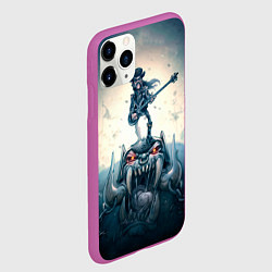 Чехол iPhone 11 Pro матовый Motorhead Guitarist, цвет: 3D-фиолетовый — фото 2