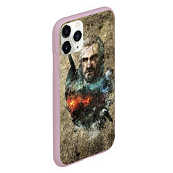 Чехол iPhone 11 Pro матовый Ведьмак Геральт, цвет: 3D-розовый — фото 2