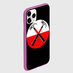Чехол iPhone 11 Pro матовый Pink Floyd: Hammers, цвет: 3D-фиолетовый — фото 2