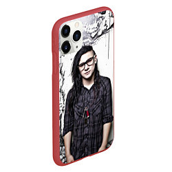 Чехол iPhone 11 Pro матовый Skrillex Boy, цвет: 3D-красный — фото 2