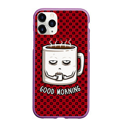 Чехол iPhone 11 Pro матовый Good Morning, цвет: 3D-фиолетовый