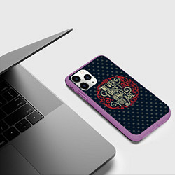 Чехол iPhone 11 Pro матовый Never Forget, цвет: 3D-фиолетовый — фото 2