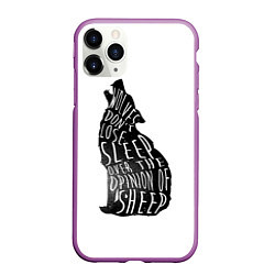Чехол iPhone 11 Pro матовый Wolves Dont Lose Sleep, цвет: 3D-фиолетовый