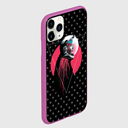 Чехол iPhone 11 Pro матовый Космическая дама, цвет: 3D-фиолетовый — фото 2