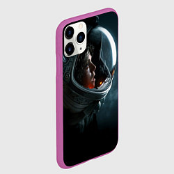 Чехол iPhone 11 Pro матовый Девушка космонавт, цвет: 3D-фиолетовый — фото 2