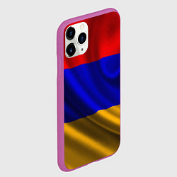 Чехол iPhone 11 Pro матовый Флаг Армения, цвет: 3D-фиолетовый — фото 2