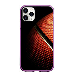 Чехол iPhone 11 Pro матовый Баскетбольный мяч, цвет: 3D-фиолетовый