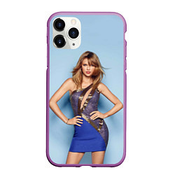 Чехол iPhone 11 Pro матовый Taylor Swift, цвет: 3D-фиолетовый