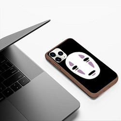 Чехол iPhone 11 Pro матовый Маска безликого, цвет: 3D-коричневый — фото 2
