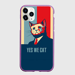 Чехол iPhone 11 Pro матовый Yes we CAT, цвет: 3D-фиолетовый