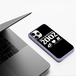 Чехол iPhone 11 Pro матовый Дата выпуска 2002, цвет: 3D-светло-сиреневый — фото 2