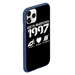 Чехол iPhone 11 Pro матовый Дата выпуска 1997, цвет: 3D-тёмно-синий — фото 2