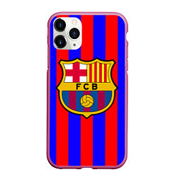 Чехол iPhone 11 Pro матовый Barca FCB Club, цвет: 3D-малиновый