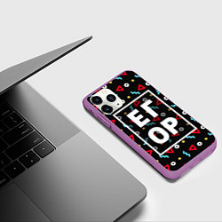 Чехол iPhone 11 Pro матовый Егор, цвет: 3D-фиолетовый — фото 2