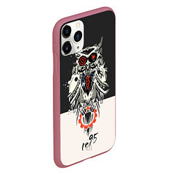 Чехол iPhone 11 Pro матовый TDD Owl 95, цвет: 3D-малиновый — фото 2