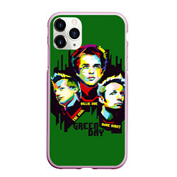 Чехол iPhone 11 Pro матовый Green Day: Trio, цвет: 3D-розовый