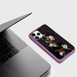 Чехол iPhone 11 Pro матовый Ghost In The Shell 1, цвет: 3D-фиолетовый — фото 2