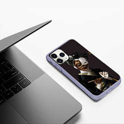 Чехол iPhone 11 Pro матовый Ghost In The Shell 1, цвет: 3D-светло-сиреневый — фото 2