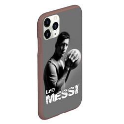 Чехол iPhone 11 Pro матовый Leo Messi, цвет: 3D-коричневый — фото 2