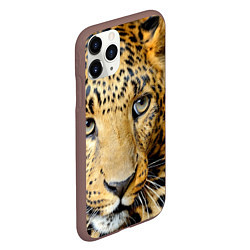 Чехол iPhone 11 Pro матовый Улыбка леопарда, цвет: 3D-коричневый — фото 2