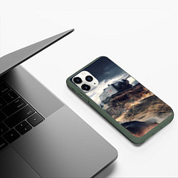 Чехол iPhone 11 Pro матовый Танк, цвет: 3D-темно-зеленый — фото 2