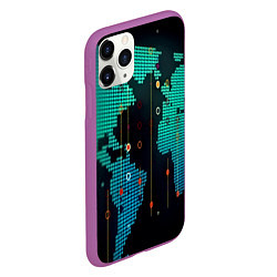 Чехол iPhone 11 Pro матовый Digital world, цвет: 3D-фиолетовый — фото 2