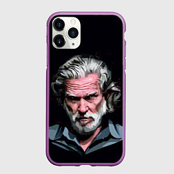 Чехол iPhone 11 Pro матовый Джефф Бриджес, цвет: 3D-фиолетовый