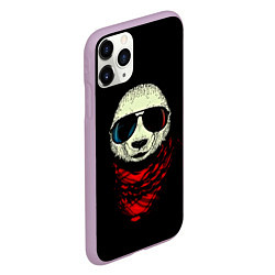Чехол iPhone 11 Pro матовый Панда Хипстер, цвет: 3D-сиреневый — фото 2