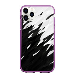 Чехол iPhone 11 Pro матовый Black & white, цвет: 3D-фиолетовый