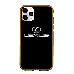 Чехол iPhone 11 Pro матовый Lexus, цвет: 3D-коричневый