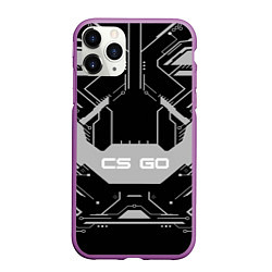 Чехол iPhone 11 Pro матовый CS:GO Black collection, цвет: 3D-фиолетовый