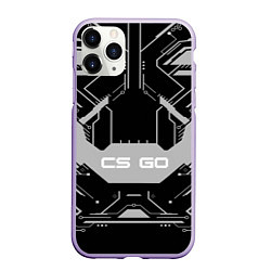 Чехол iPhone 11 Pro матовый CS:GO Black collection, цвет: 3D-светло-сиреневый