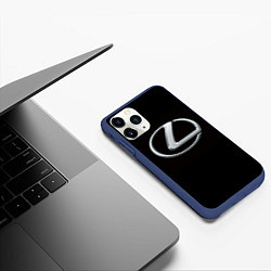 Чехол iPhone 11 Pro матовый Lexus, цвет: 3D-тёмно-синий — фото 2