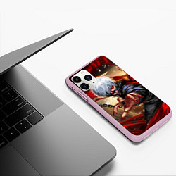 Чехол iPhone 11 Pro матовый Blood, цвет: 3D-розовый — фото 2