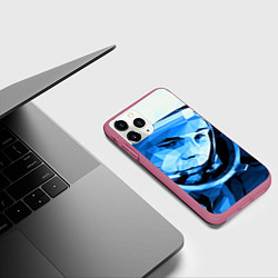 Чехол iPhone 11 Pro матовый Gagarin Art, цвет: 3D-малиновый — фото 2