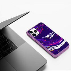 Чехол iPhone 11 Pro матовый Фиолетовый акрил, цвет: 3D-фиолетовый — фото 2