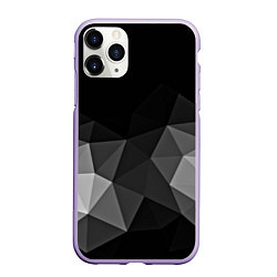 Чехол iPhone 11 Pro матовый Abstract gray, цвет: 3D-светло-сиреневый