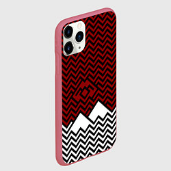 Чехол iPhone 11 Pro матовый Твин Пикс: Минимализм, цвет: 3D-малиновый — фото 2