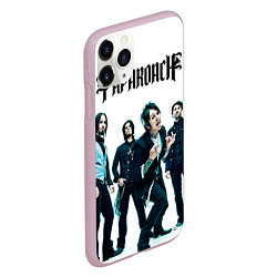 Чехол iPhone 11 Pro матовый Paparoach Band, цвет: 3D-розовый — фото 2