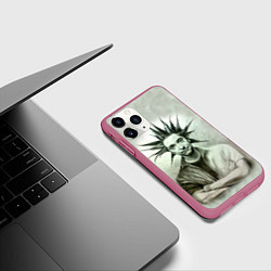 Чехол iPhone 11 Pro матовый Король и Шут, цвет: 3D-малиновый — фото 2