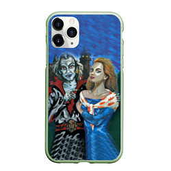Чехол iPhone 11 Pro матовый Король и Шут, цвет: 3D-салатовый