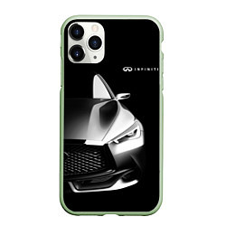 Чехол iPhone 11 Pro матовый Infiniti Sport, цвет: 3D-салатовый
